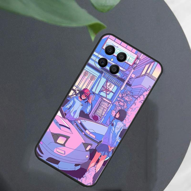 JDM Vaporwave Glitch Anime Pour Honor Magic 8 7 6 Pro Coque Pour Honor Win RT X9d X9c X9b X9a X8c X8b 50 70 90 200 400 Lite