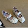 Fashion French Retro All-match One-word Buckle Mary Jane Shoes Women's 2025 Spring and Autumn New Bow Flat Shoes Casual Single Shoes