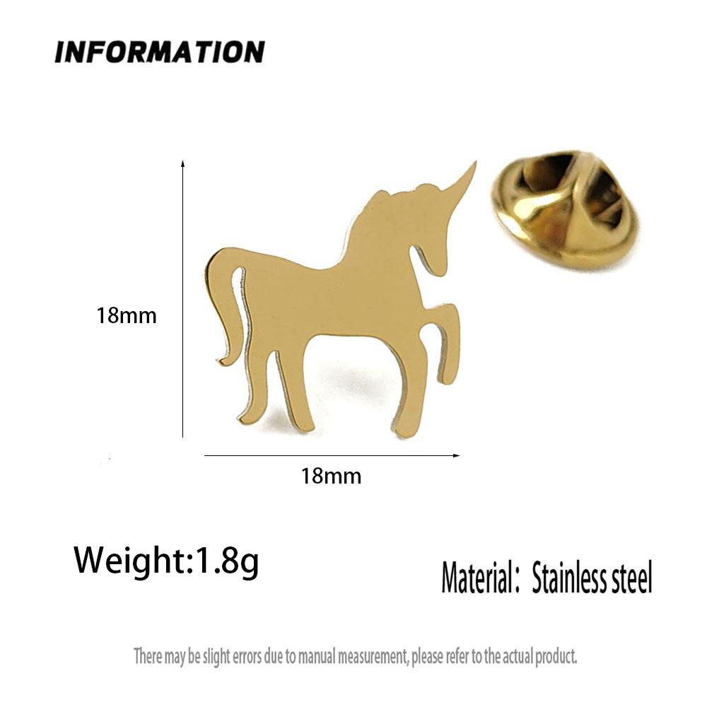 Unicorn Stainless Steel Brooch/cufflinks, Men's and Women's Personalized God Animal Badge, Jacket/backpack Mascot Decorations.