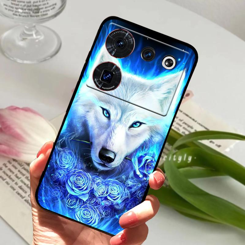 Case For ZTE Nubia Z50 Ultra Case Soft Print Silicone TPU Black Bumper Cover For ZTE Nubia Z60 Ultra Phone Back Coque z50Ultra