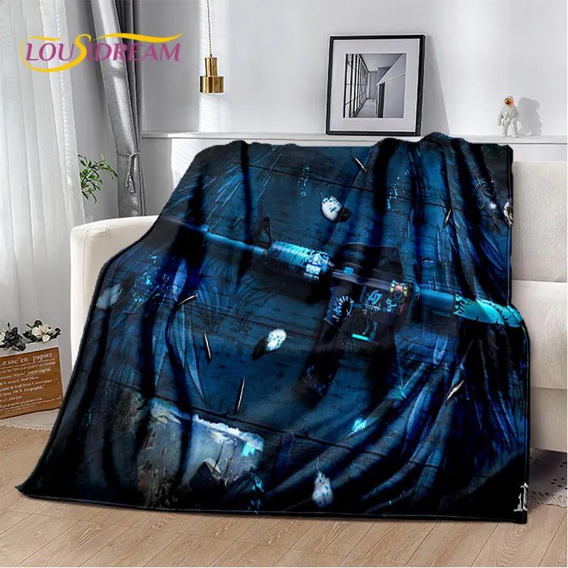 

Gun CS,USP,AK,M4,AWP,Rifle Pistol Cartridge Soft Plush Blanket,Flannel Blanket Throw Blanket for Living Room Bedroom Sofa Picnic 75x90cm