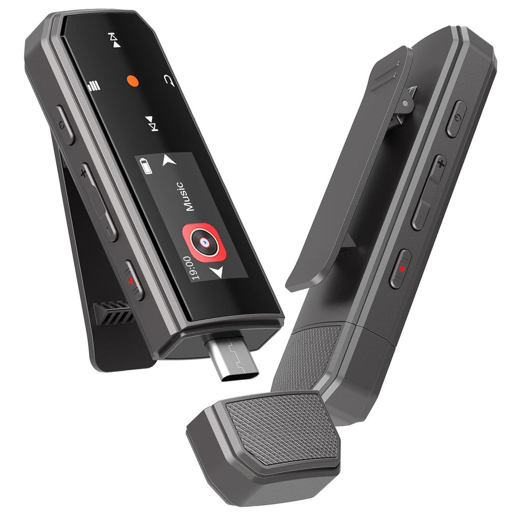 RUIZU 64GB USB MP3 přehrávač Bluetooth Přenosný hudební ekvalizér s klipem FM Cvičení USB paměť HIFI Kompaktní 25g ultralehký přenosný digitální