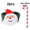 Christmas Snap Ring Santa Claus Holiday Ornaments Christmas Decoration Supplies Christmas Atmosphere Supplies Crutch Santa Cane