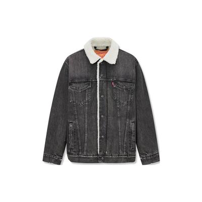 Vestes pour hommes en jean à col boutonné Levis Gris A5784-0001