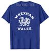 Wrexham Wales Welsh Dragon Flag Vintage T-Shirt Humor Funny Graphic Tee Short Sleeve Blouses Wrexham Wales Cymru Novelty Gifts