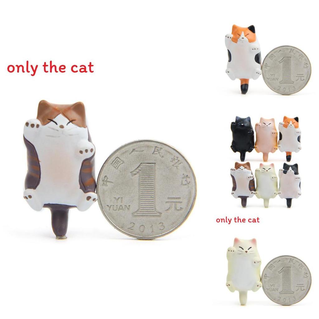 Niedliches Cartoon Schlafendes Dickes Katze Mini Modell Ornamente Set Dekoration Zubehör Für Küchenorganisator Und Geschenk