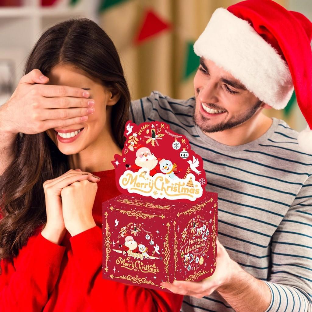 Themed Christmas Red Stripe Box Gift Wrap Holiday Event Supplies Decoration