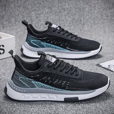 Summer New Breathable Flying Woven Casual Shoes Fashion Trend Men's Shoes Mesh Surface Sports Shoes D274