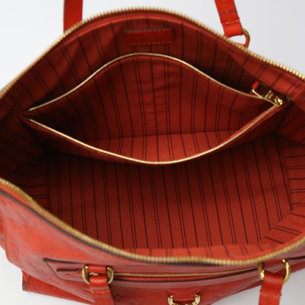 LOUIS VUITTON Ann Platt Monogram Tote Bag Monogram Empreinte Red Women M50048 Used
