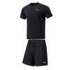 Li Ning Fitted Solid Color Comfortable Versatile Fashion Casual Sports Suit Unisex Suit Black ATU0015-1