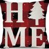 Christmas Pillowcase Linen Print Elk Snowman Home Decoration Sofa Cushion Cover