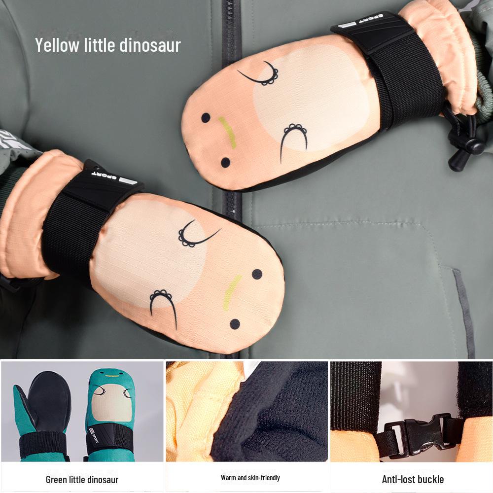 Kids' Windproof Waterproof Ski Gloves - Warm, Safe, Comfortable, and Lightweight for Cold Outdoor Sports