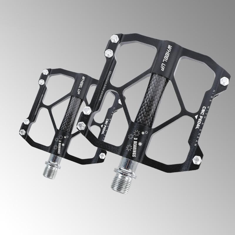 Accessori per biciclette Pedali per bici da strada Cuscinetto del pedale per bicicletta Lega di alluminio 6061 + tubo in fibra di carbonio Pedale in alluminio per mountain bike