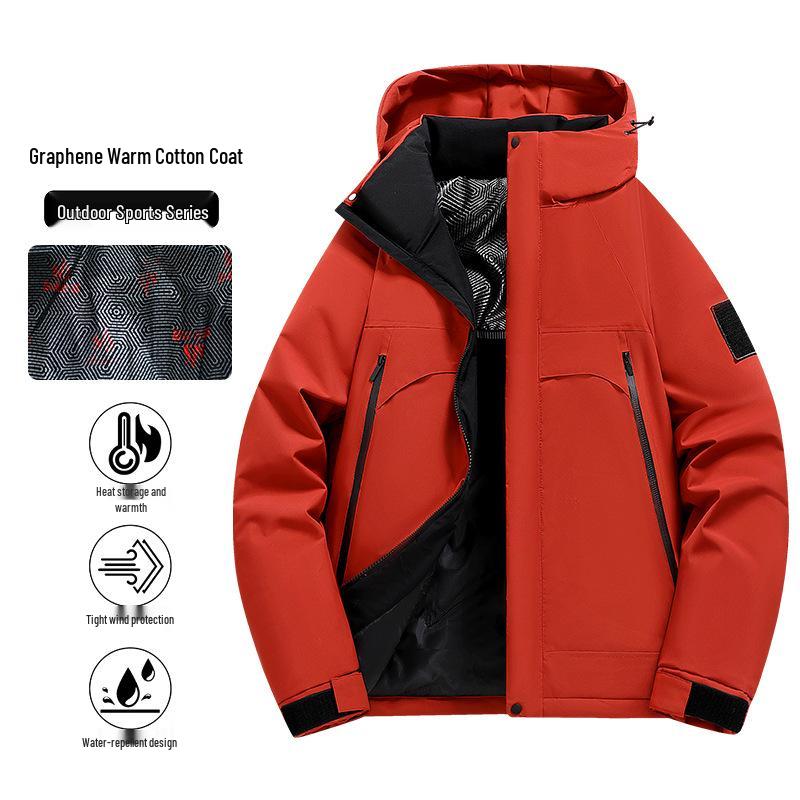 Winter 2025 Unisex Hooded Waterproof Windproof Cotton Jacket
