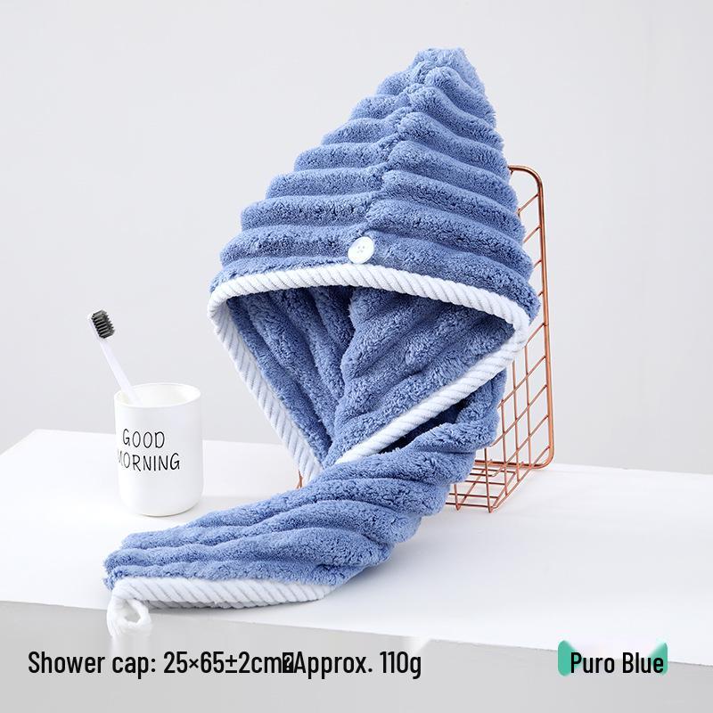 

Xiangfeng Coral Fleece Hair Drying Cap for Women - Thicker, Absorbent Bath Head Scarf for Home Use. 25*65 cm