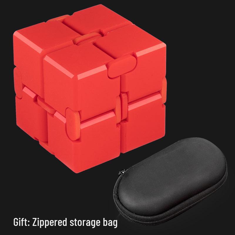 Cube Infini en Alliage Métallique Jouet Décompression Doigt pour Adultes