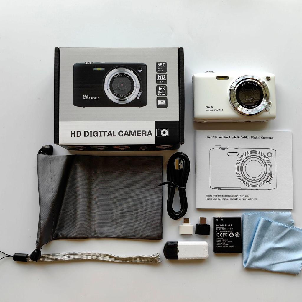 High-Definition 58MP Digital Camera: 2.88-inch, Multi-Color, Student-Friendly, Lightweight