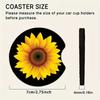2pcs Sunflower Car Coasters - Fit 2.75" Cup Holders, Non-Slip & Easy Install, Perfect for Cars, SUVs, Trucks - Stylish Auto Interior Accessory