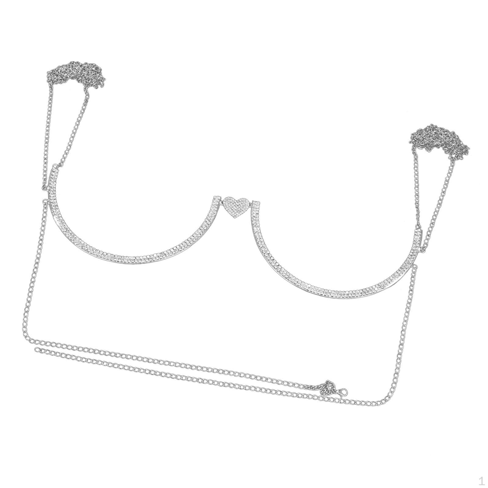 

Body Chains Bling Luxury Chain for Halter Backless Beach Silver