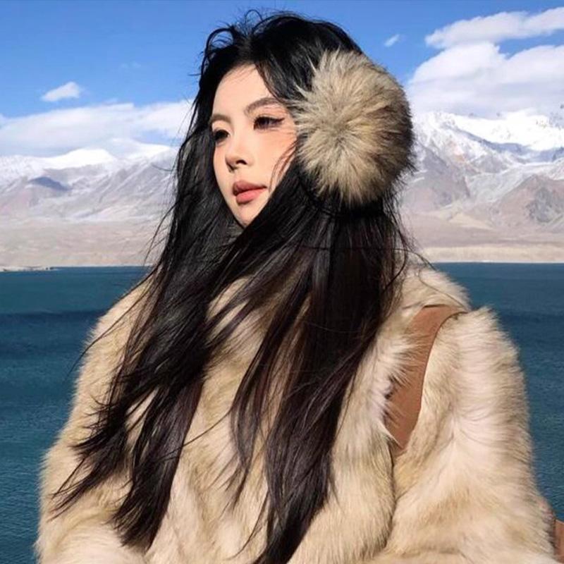 Winter Imitation Fur Earmuffs for Women Girls Plush Ear Muffs Outdoor Cold Protection Ear Covers Vintage Y2k Punk Warm Earmuff
