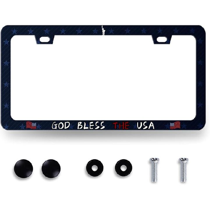 Funny License Plate Frame What‘S Your Favorite Scary Movie License Plate Holder Stainless Steel Auto Parts Blood License Plate Decoration For Men