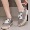 Summer New Lace-up Casual Old Beijing Cloth Shoes Ladies Straw Linen Women's Shoes
