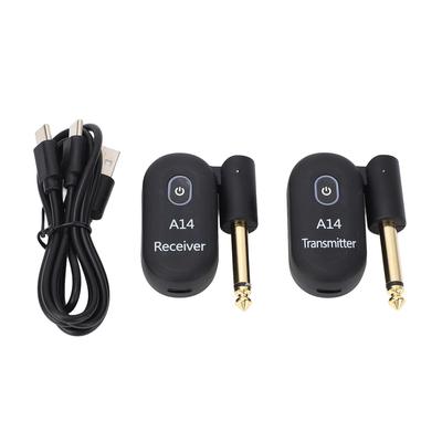 Wireless Guitar System 2.4GHz USB Electric Transceiver Receiver 100ft Range A14 for Bass Violin with 6.35mm Jack