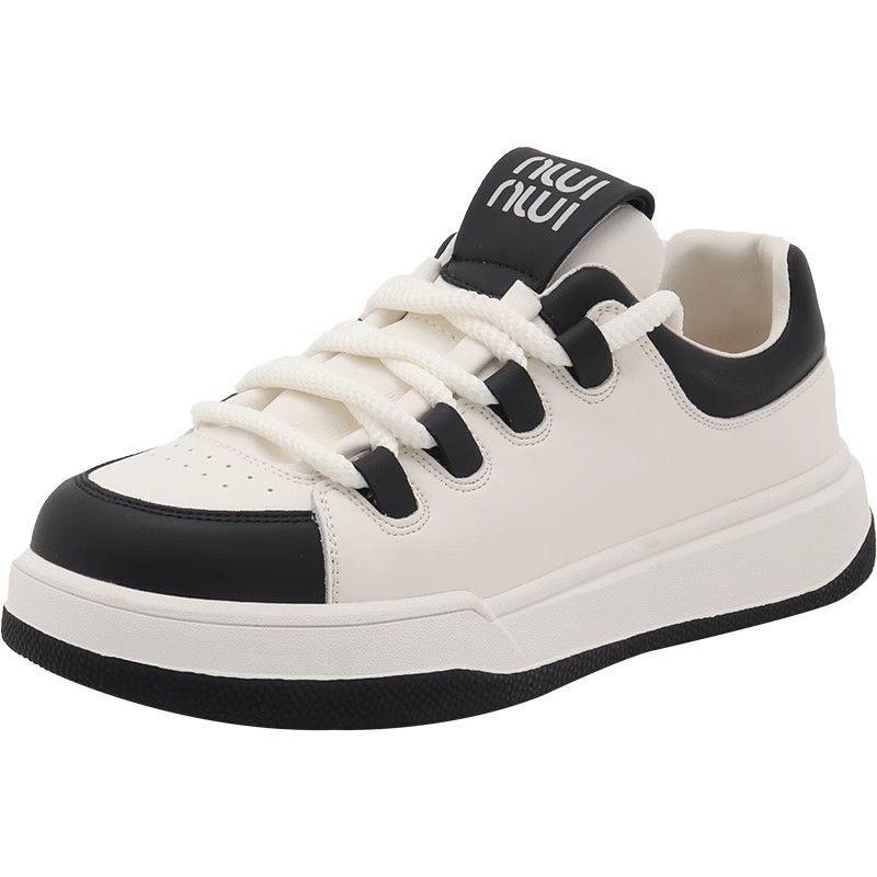 Platform White Shoes Women's Autumn New Flat Portable All-Match Student Casual Sports Skate Shoes