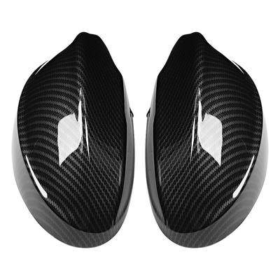 Left Right Kit Carbon Fiber Style Door Wing Mirror Protector Rearview Cover Fits for E90 05 07
