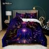 Buddha Duvet Cover Set Indian Art Bohemian Mandala Zen Themed Bedding Set Meditation Buddhist Lotus Floral Polyester Qulit Cover