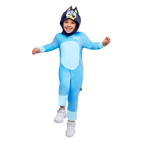 Bluey (5-6 Years, Sky Blue) Childrens/Kids Deluxe Logo Plush Jumpsuit Set - Image 3