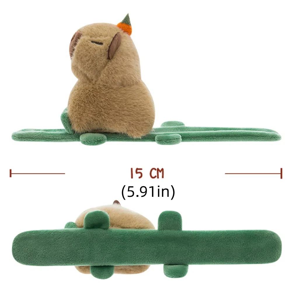 Turtle Capybara Plush Hand Ring Goose Animal Plush Slap Bracelet  Home Decor