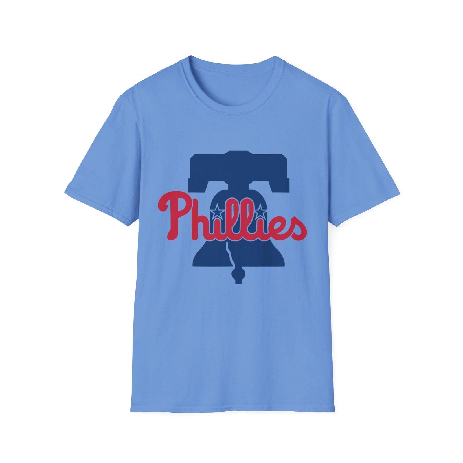 

Philadelphia Phillies Softstyle T-Shirt Playoffs Baby Blue White Baseball Fan L