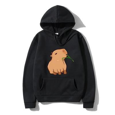 Funny Capybara Print Unisex mikiny s kapucí Kawaii Cartoon Tops Mikina pro dívky Unisex Fashion Harajuku Grafické Pulovry s kapucí