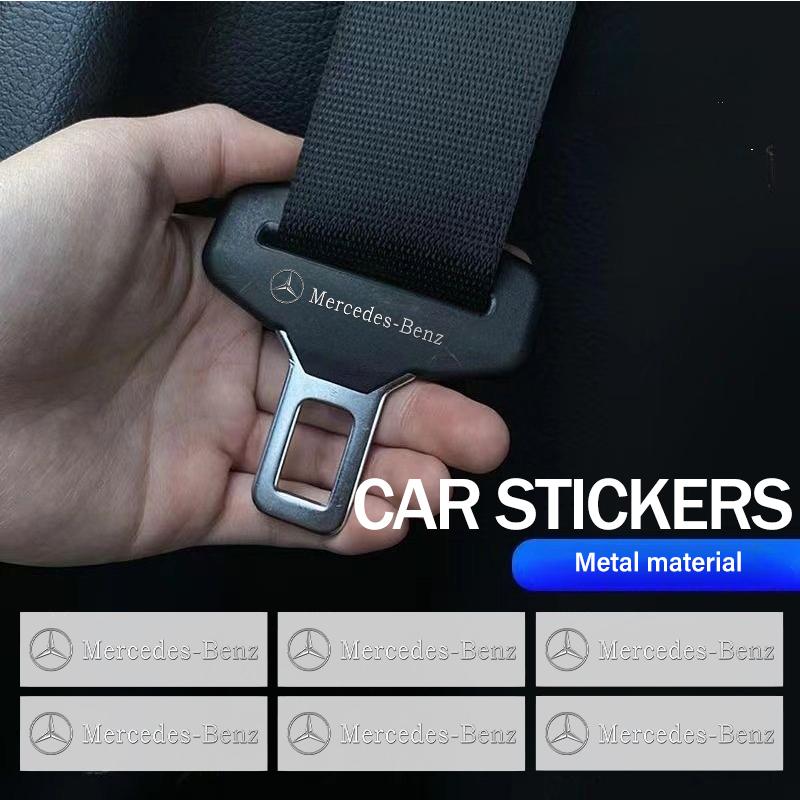 BAI1 For Benz 2/4/8PCS Metal Car Interior Decoration Sticker Badge Decal Accessories CLS SLK Sport ML C200 C260 C300 W205 CITAN VITO