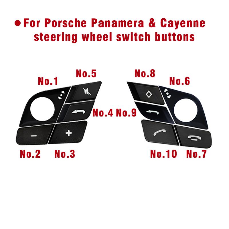 Front Multi Function Control Key Replacement Steering Wheel Button Trim Cover For Porsche Panamera 971.1 Cayenne 9YA 9Y0 Macan