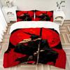3pcs Anime Samurai Bedding Set - Includes One Quilt Cover and Two Pillowcases (No Core), Bedroom and Guest Room Decoration, Featuring an Anime Samurai