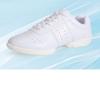 Women's White Lace-up Dance & Cheerleading Shoes – Soft Sole for Gymnastics & Fitness