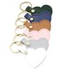 Set of 6 Fashionable Heart Key Holder Colorful Love Pendant Keychain Eye Catching Leather Key Chain Bag Charm Accessory