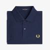 [M6000] Plain Fred Perry Shirt - Tennis Blue/Lemon Volley Afpm2616000-02B