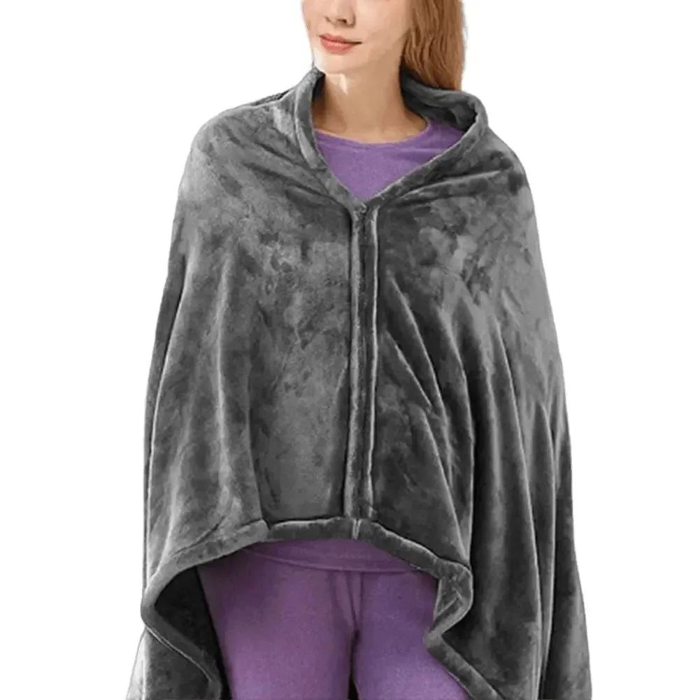 USB 3 Heating Level Blankets Coral Velvet Blanket Portable Shawl Throw Heated Blanket Fast Heating Pad for Home Winter Carpet