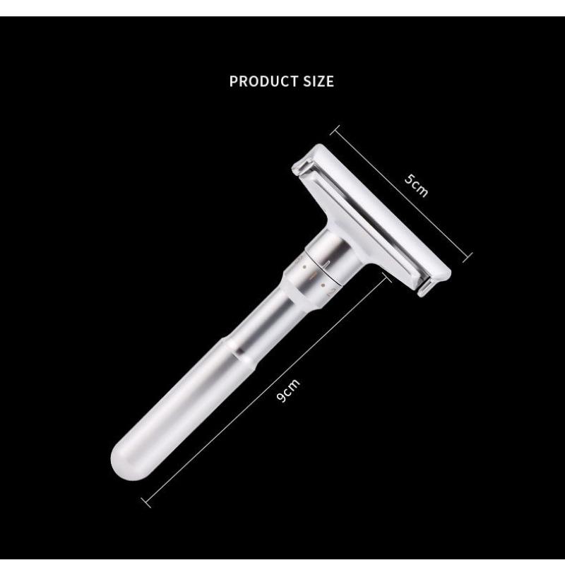 1SET Manual Razor Men's Razor Manual Adjustable Sharpness Zinc Alloy Vintage Razor