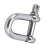 Screw Pin Anchor Shackle Stainless Steel DShaped Bow Shackle for Chains Outdoor Camping Survival Rope(M10 )