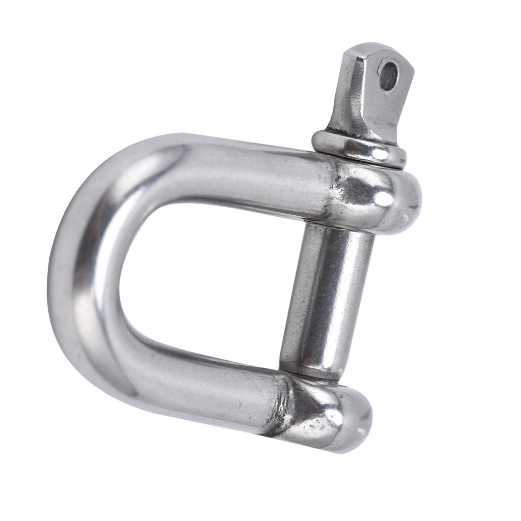 Screw Pin Anchor Shackle Stainless Steel DShaped Bow Shackle for Chains Outdoor Camping Survival Rope(M10 )