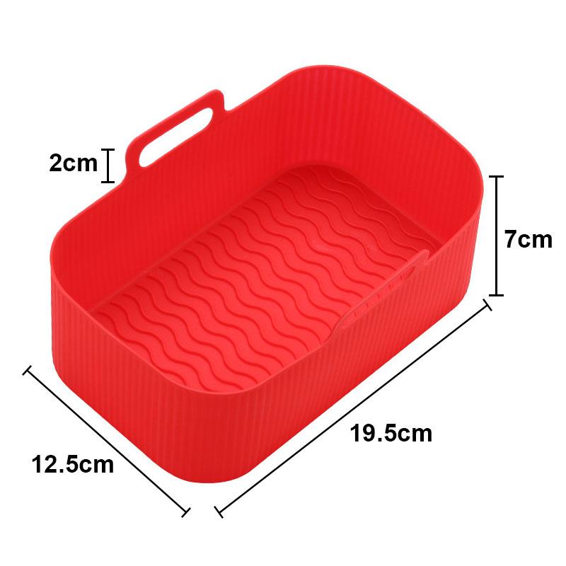Silicone world Air Fryer Silicone Basket Silicone Mold Airfryer Oven Baking Tray Pizza Fried Chicken Basket Reusable Pan Liner