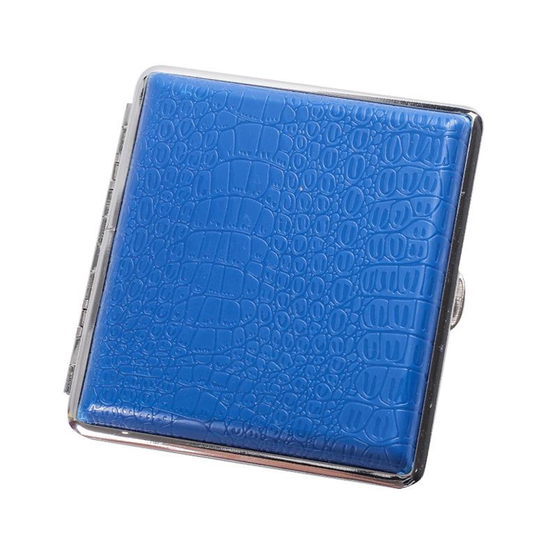Imitation Crocodile Texture Cigarette Case, 20 Capacity, Moisture-Proof, Pressure-Resistant, Portable Holder
