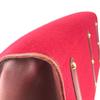 HERMES H punching logo Hood Travel bag Hand Bag Duffle Bag felt / Leather Red