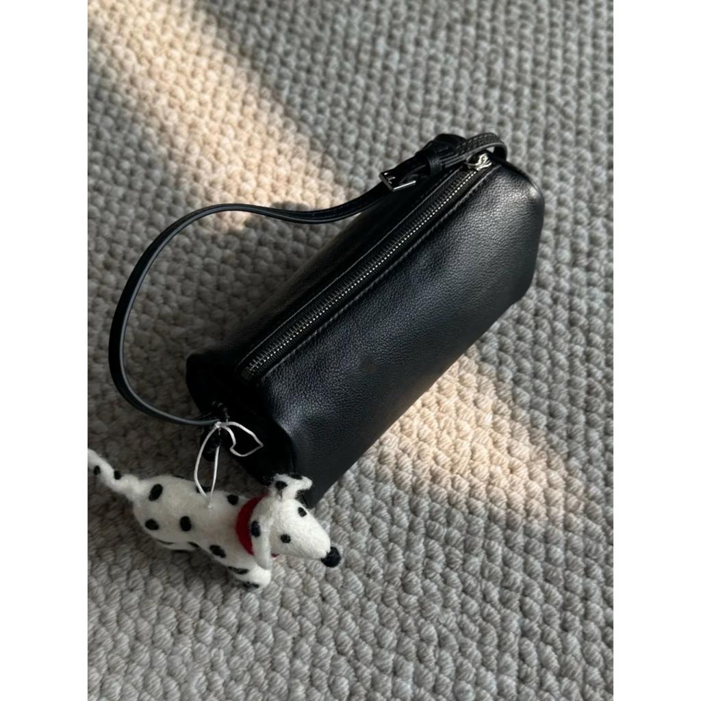 New niche soft leather retro simple texture small square bag handbag underarm bag pillow bag women's bag
