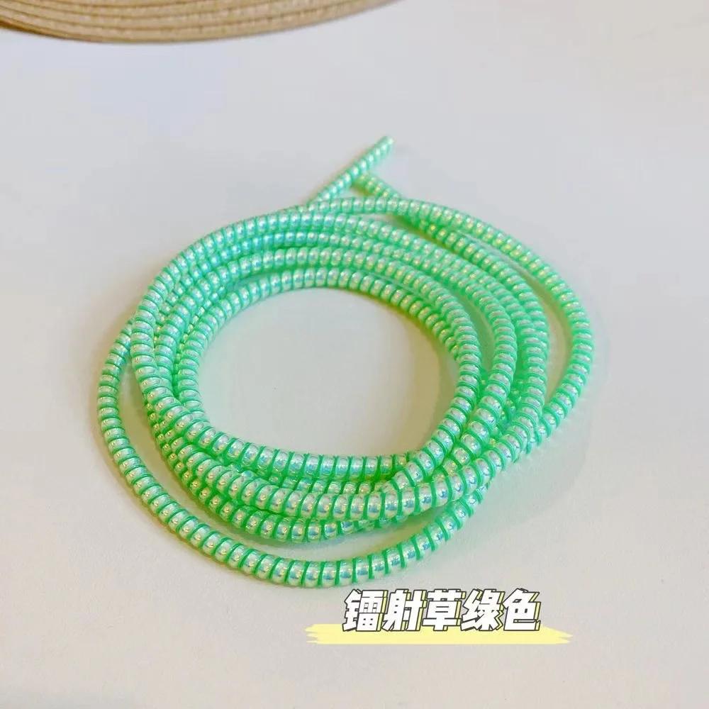 1.4M Colorful Spiral Charger Cable Cord Protector Universal Wrap Data Line Decoration Winder For iPhone Samsung Huawei Xiaomi