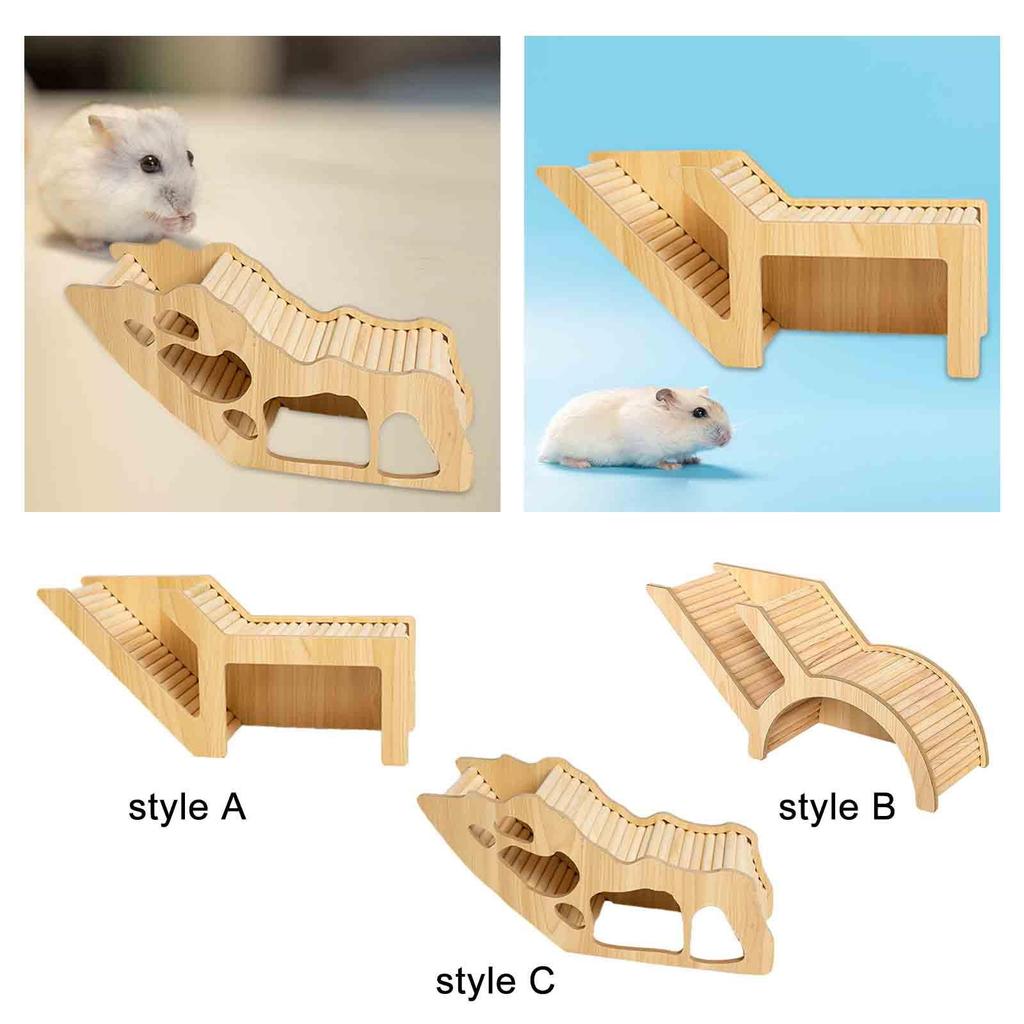 Hamster House and Habitat Wood Small Animal Hideout Hut Play Toy for Gerbils